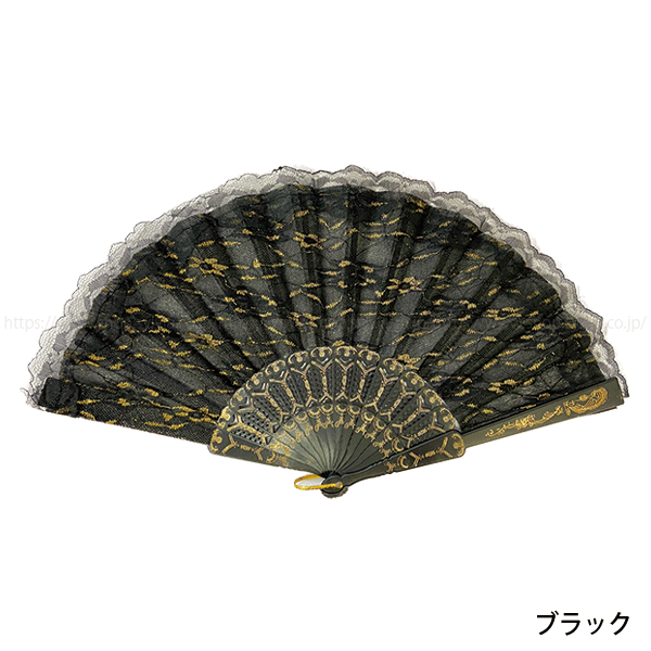 レースラメ扇 裏面芯地貼り | バレエ用品やレオタードなら