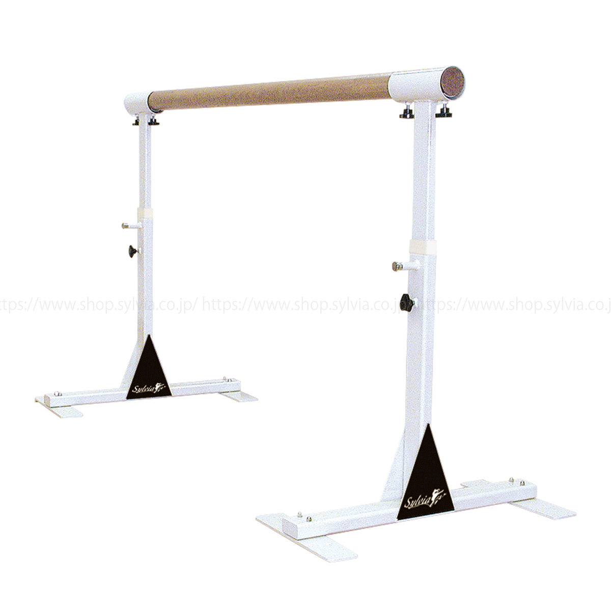 T型レッスンスタンド ホワイト(一対)＆レッスンバー ナチュラル(1.5m