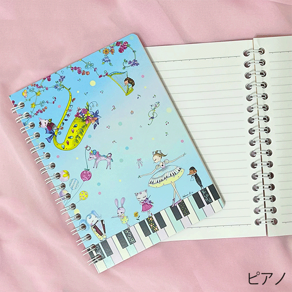 Haru バレリーナイラストレーションリングノート A6サイズ
