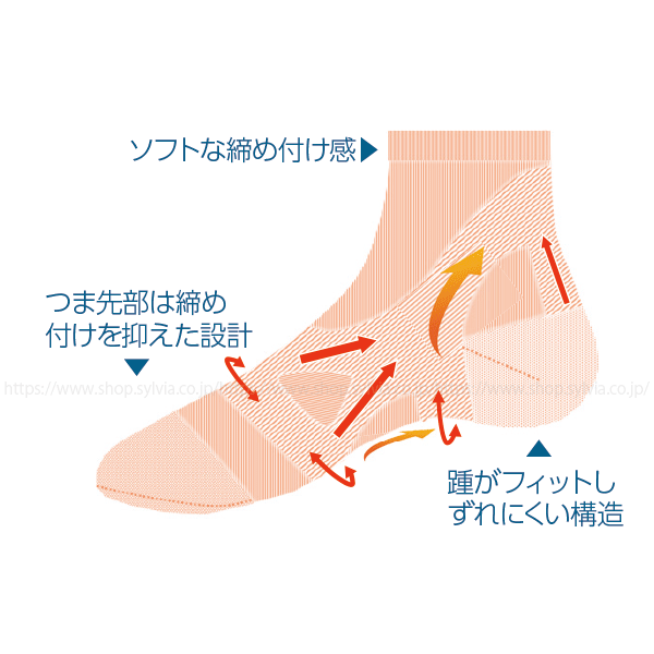 シルビア アーチサポートソックス | バレエ用品やレオタードならシルビアのオンラインストア