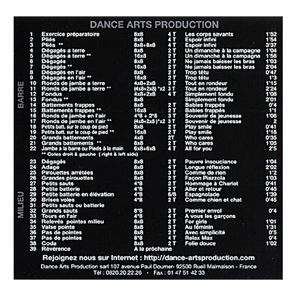 ダンスアーツプロダクション Vol .10 【CD】 | バレエ用品やレオタード